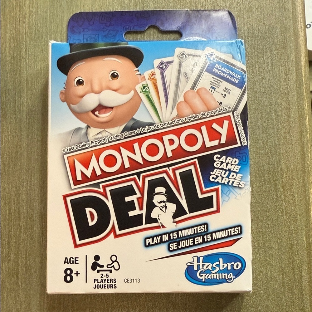 Hasbro Monopoly Deal Card Game - Blue and Red